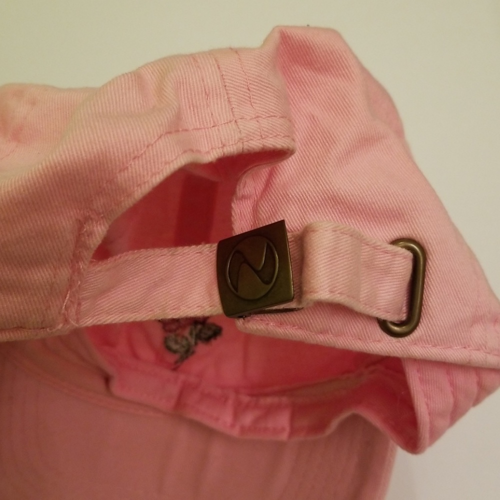 Pink Rose Embroidered Baseball Cap - Women - Picture 6 of 6